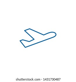 Modern Airplane Traveling Cargo Freight Icon Logo for all business company with high end look