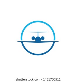 Modern Airplane Traveling Cargo Freight Icon Logo for all business company with high end look