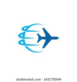 Modern Airplane Traveling Cargo Freight Icon Logo for all business company with high end look