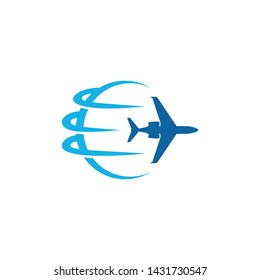 Modern Airplane Traveling Cargo Freight Icon Logo for all business company with high end look