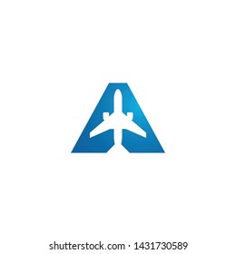Modern Airplane Traveling Cargo Freight Icon Logo for all business company with high end look