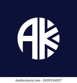 Modernes AK Circle Logo Design