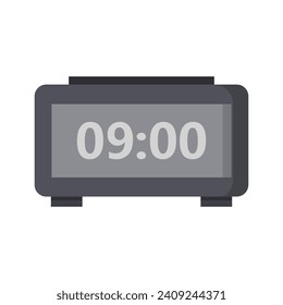 Modern alarm clock illustrated on white background