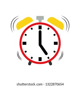 Modern alarm clock vector icon isolated on white background .