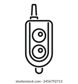 Vector de esquema de icono de entrada de alerta moderna. Sistema de alarma. Servicio de dispositivo