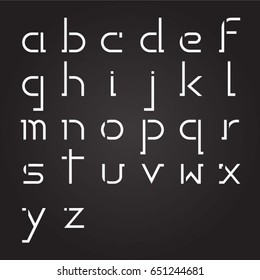 Modern alphabet design set-Minimalist style.Vector Illustration