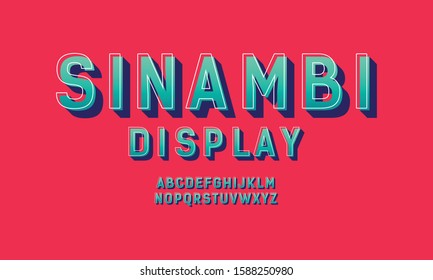 Modern alphabet design. Vector font a to z. Uppercase typeface.