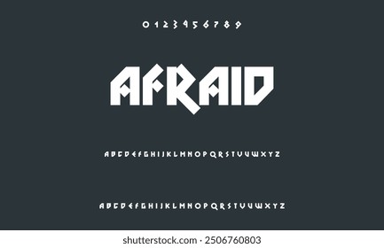 Modern alphabet font in digital format. Futuristic, fashion, sports, abstract urban design, and minimal technology typography.  a straightforward vector drawing that includes numbers