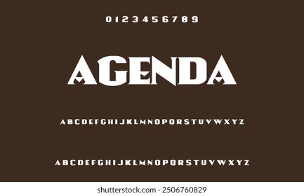 Modern alphabet font in digital format. Futuristic, fashion, sports, abstract urban design, and minimal technology typography.  a straightforward vector drawing that includes numbers