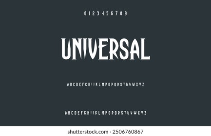 Modern alphabet font in digital format. Futuristic, fashion, sports, abstract urban design, and minimal technology typography.  a straightforward vector drawing that includes numbers