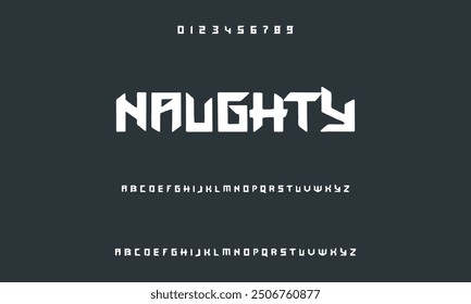 Modern alphabet font in digital format. Futuristic, fashion, sports, abstract urban design, and minimal technology typography.  a straightforward vector drawing that includes numbers