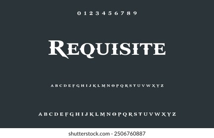 Moderne Alphabet-Schriftart im digitalen Format. Futuristik, Mode, Sport, abstraktes Stadtdesign und minimale Technologie-Typografie.  eine einfache Vektorgrafik mit Zahlen