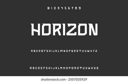 Modern alphabet font of the future. Urban typography fonts for sports, technology, digital, and film logos