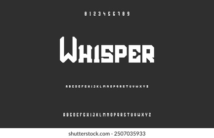 Modern alphabet font of the future. Urban typography fonts for sports, technology, digital, and film logos