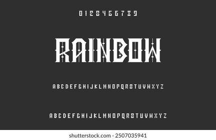 Modern alphabet font of the future. Urban typography fonts for sports, technology, digital, and film logos