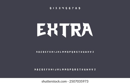 Modern alphabet font of the future. Urban typography fonts for sports, technology, digital, and film logos