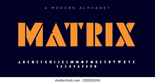 Modern alphabet font logo design