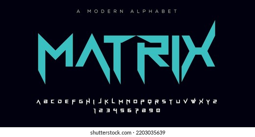 Modern alphabet font logo design