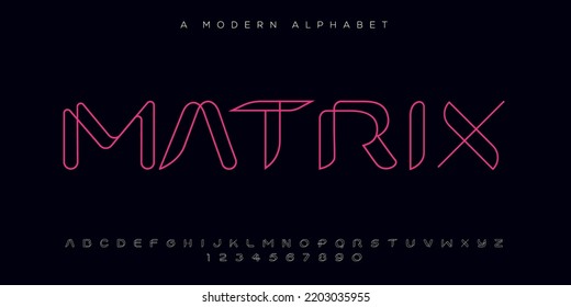 Modern alphabet font logo design