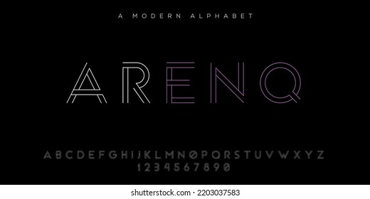 Modern Alphabet Font Logo Design Stock Vector (Royalty Free) 2203037583 ...