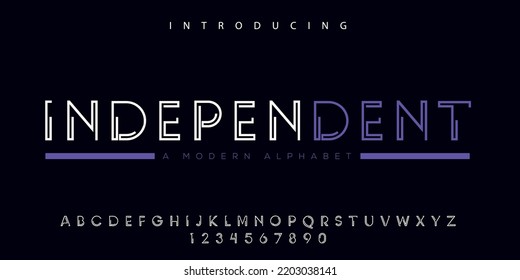 Modern alphabet font logo design