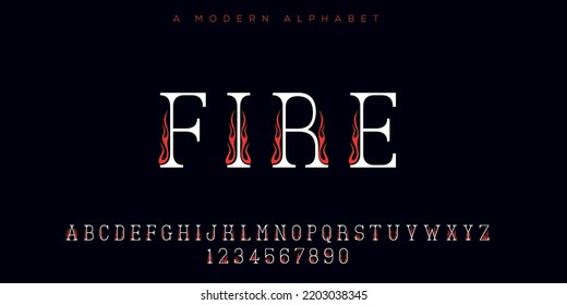 Modern alphabet font logo design