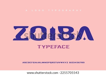 Modern Alphabet Font. Typography Abstract modern urban alphabet font