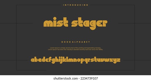 Modern alphabet font. typography font and with numbers. vector illustration