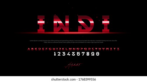 Modern Alphabet Font. Typography urban style fonts for technology, digital, movie, game logo design. vector illustration