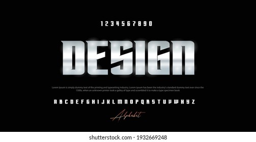 Modern Alphabet Font. Typography urban style fonts for technology, digital, movie logo design. vector illustration