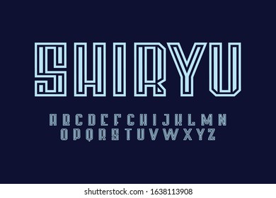 modern alphabet font vector illustration