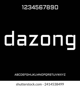modern alphabet font vector set