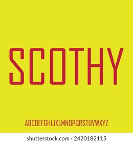 modern alphabet font vector set