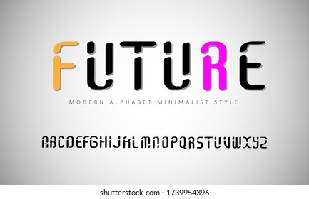 Modern alphabet fonts and alphabet set. Abstract lattering for logo, poster, flyer and etc. Vector Illustration