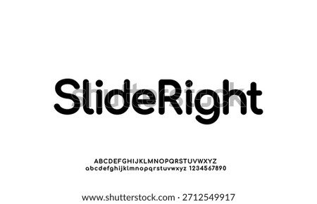 modern alphabet fonts. technology typography urban font and number uppercase. vector illustration