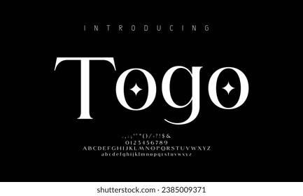 Modern alphabet fonts. Typography, luxury, feminine, Lettering, Elegant, Fashion, Designs, Sans Serif fonts, Uppercase. Vector illustration