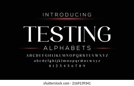 Modern alphabet fonts. Typography, Technology, Lettering, Elegant, Fashion, Designs, Serif fonts, Uppercase. Vector illustration