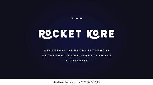 Fontes do alfabeto modernas. Tipografia, Tecnologia, Lettering, Elegante, Moda, Designs, Fontes Serif, Maiúsculas. Ilustração vetorial