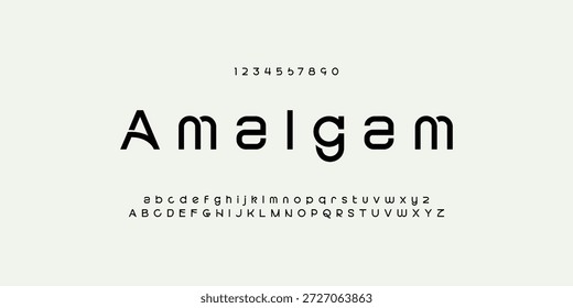 Fontes do alfabeto modernas. Tipografia, Tecnologia, Lettering, Elegante, Moda, Designs, Fontes Serif, Maiúsculas. Ilustração vetorial