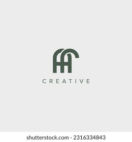 Modern alphabet letter AF FA unique logo vector template illustration