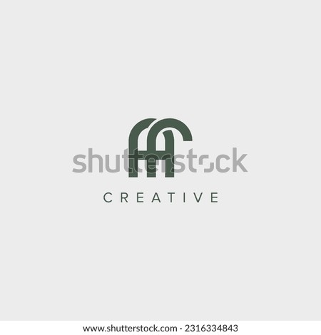 Modern alphabet letter AF FA unique logo vector template illustration