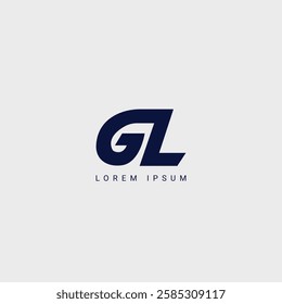 Modern alphabet letter GL LG unique logo vector template illustration GL Logo