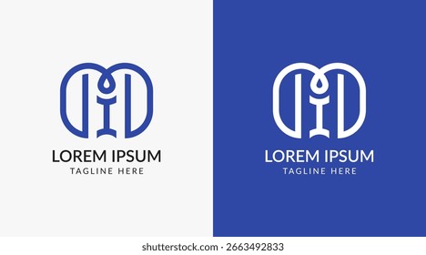 Moderno alfabeto letra IM MI logotipo vetor modelo ilustração