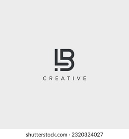 Modern alphabet letter LB BL unique logo vector template illustration.