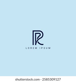 Modern alphabet letter RP PR unique logo vector template illustration RP