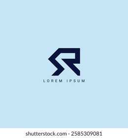 Modern alphabet letter RS SR unique logo vector template illustration RS