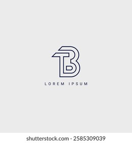 Modern alphabet letter TB BT unique logo vector template illustration TB Logo