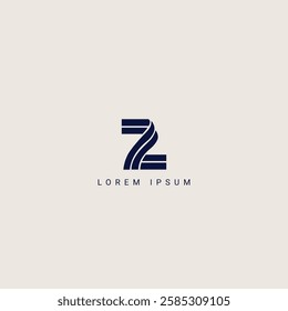 Modern alphabet letter Z ZZ unique logo vector template illustration Z LOGO