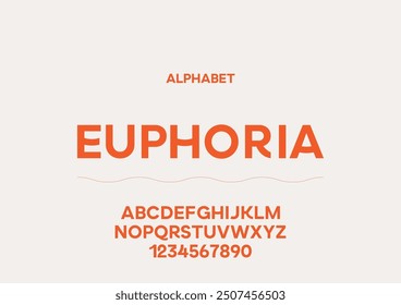 Modern alphabet letters font logo. Minimal wavy font for sport, party, fashion, fun, branding, creative etc. brands. Typography typeface uppercase and numbers. Vector illustration.