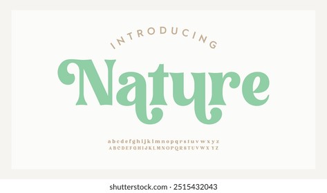 Logotipo de fonte com letras do alfabeto moderno. Tipografia de luxo letras mínimas decorativo casamento vintage retro logos. ilustração vetorial
